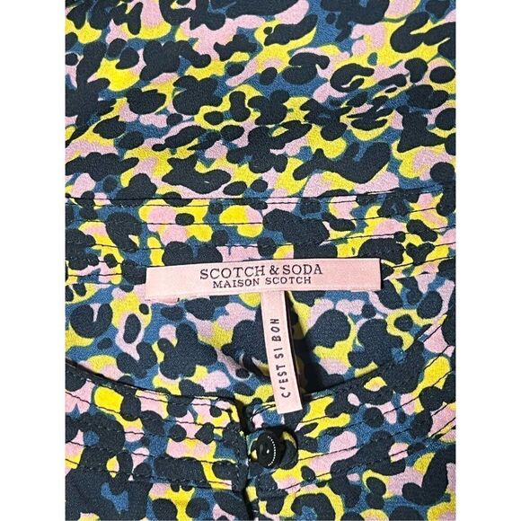 Scotch & Soda Maison Scotch 3/4 Sleeve Multicolor Blouse Size Small - Picture 4 of 5